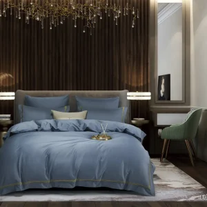 Постельное белье евро Vie nouvelle Embroidery сатин 200х220 E011