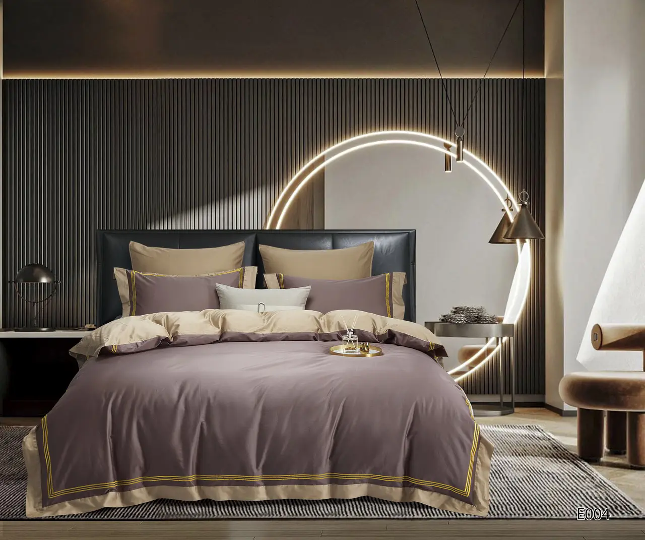 Постільна білизна євро Vie nouvelle Embroidery сатин 200х220 E004