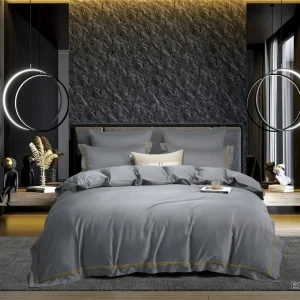 Постільна білизна євро Vie nouvelle Embroidery сатин 200х220 E008