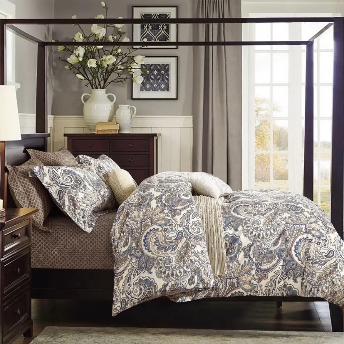 Постільна білизна євро Vie Nouvelle Classic сатин 200х220 PPCL-063