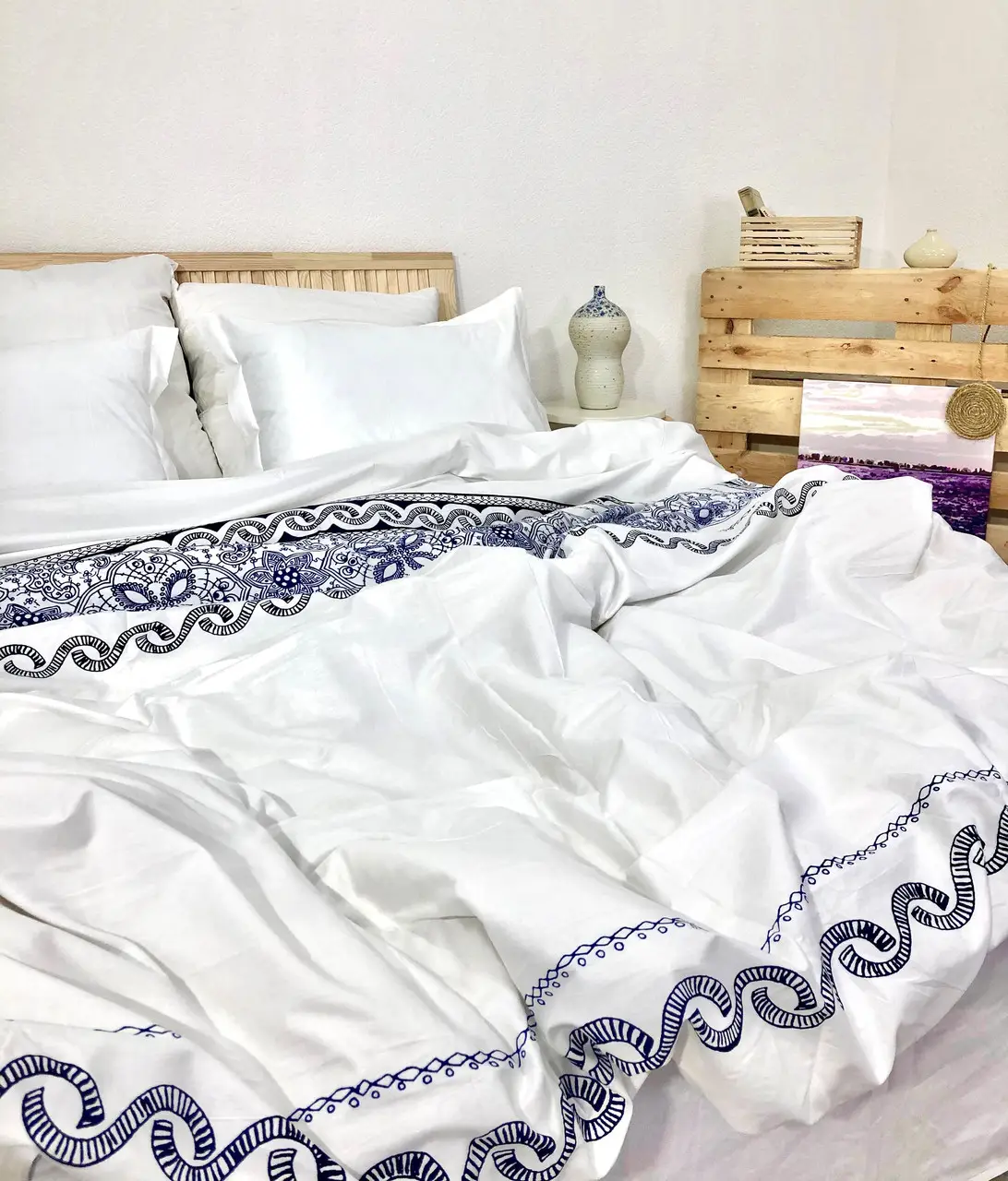 Постельное белье евро Vie Nouvelle Elegant Cатин 200х220 EL011