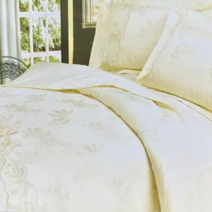 Постільна білизна Ailin жаккард з вишивкою євро 200x220 JE-41