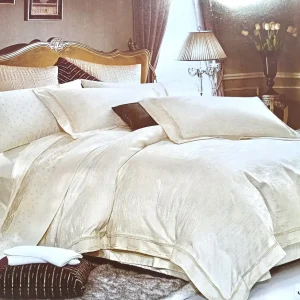 Постільна білизна Vie Nouvelle жаккард із шовковою вишивкою євро 200х220 JE-A009