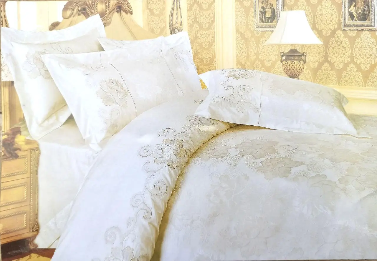 Постельное белье Vie Nouvelle жаккард с вышивкой JE047W