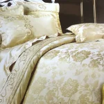 Постельное белье Vie Nouvelle жаккард с вышивкой евро 200x220 JE-056