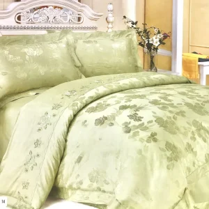 Постільна білизна Vie Nouvelle жакард з вишивкою євро 200x220 JE14