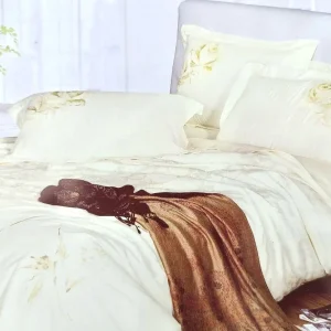 Постельное белье Vie Nouvelle жаккард с вышивкой евро 200x220 JE-149А