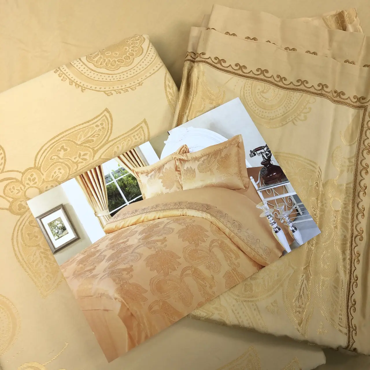 Постельное белье Vie Nouvelle жаккард с вышивкой JE-174