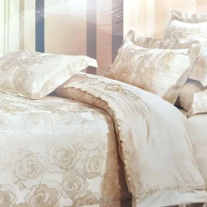 Постільна білизна Vie Nouvelle жакард з вишивкою євро 200x220 JE327