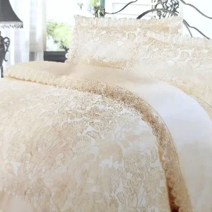 Постільна білизна Vie Nouvelle жакард з вишивкою євро 200x220 JE369