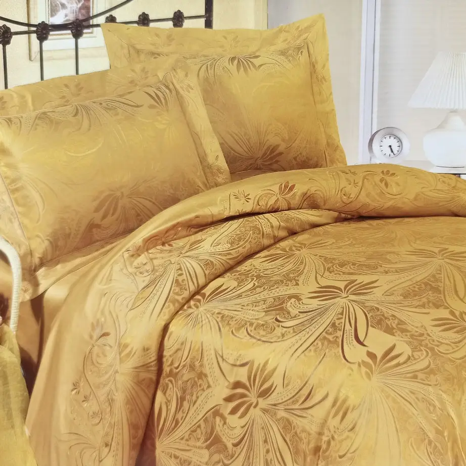 Постільна білизна Ailin жаккард з вишивкою євро 200×220 JE-57E