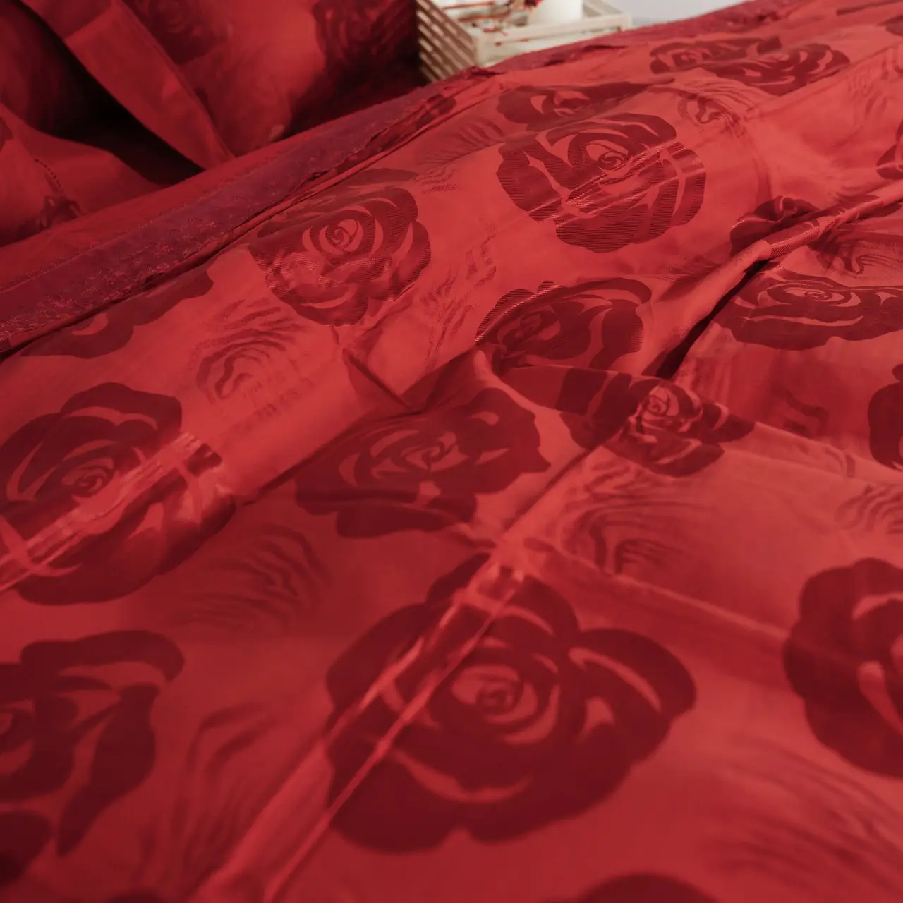 Постельное белье Евро жаккард с вышивкой Ailin 200×220 JE-89E