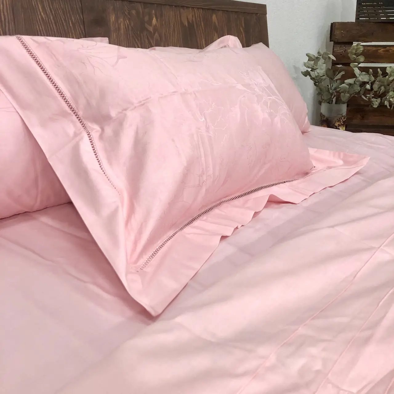 Постельное белье Ailin жаккард с вышивкой евро 200×220 JE-99E