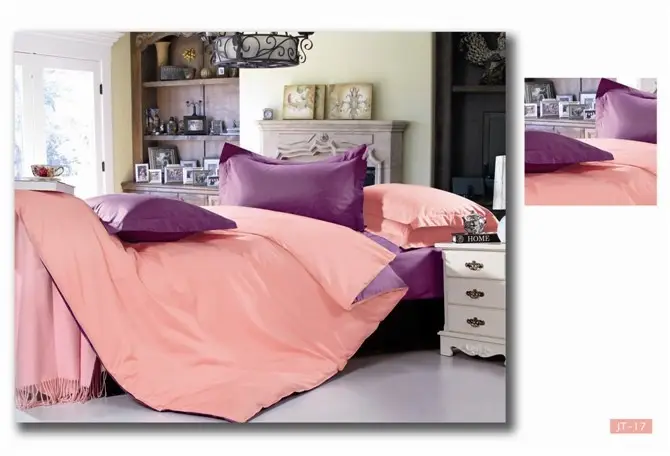 Двостороння постільна білизна Vie Nouvelle Dyed сатин JT17