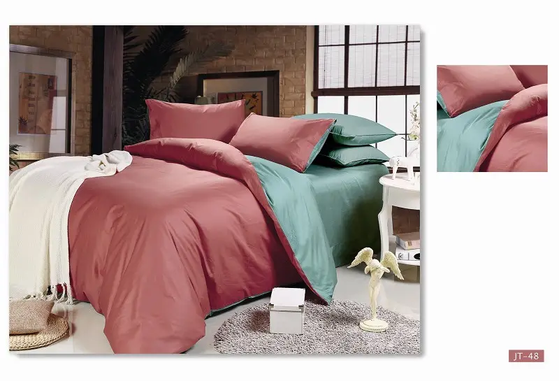 Двостороння постільна білизна Vie Nouvelle Dyed сатин JT48