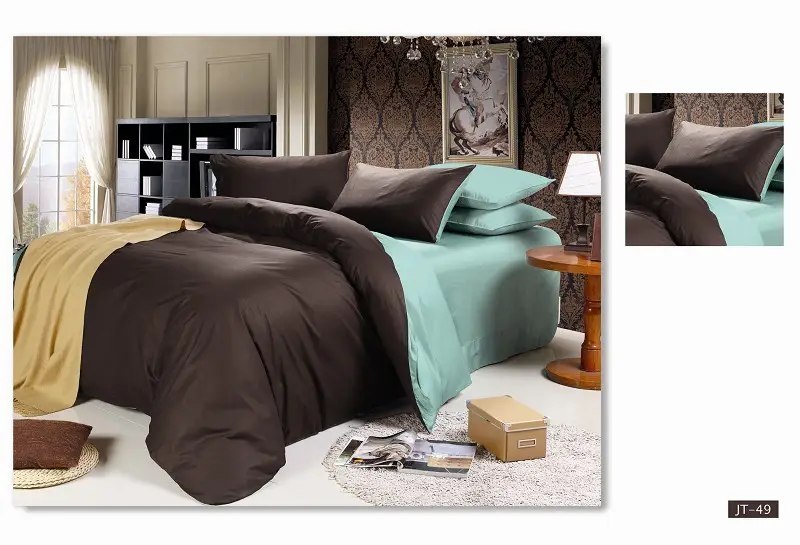 Двостороння постільна білизна Vie Nouvelle Dyed сатин JT49