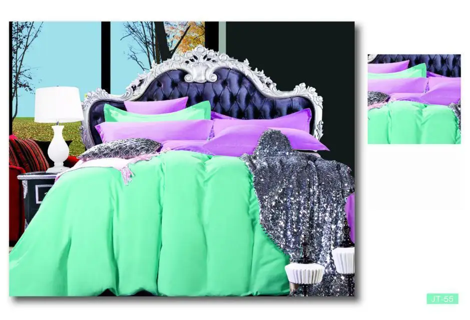 Двостороння постільна білизна Vie Nouvelle Dyed сатин JT55