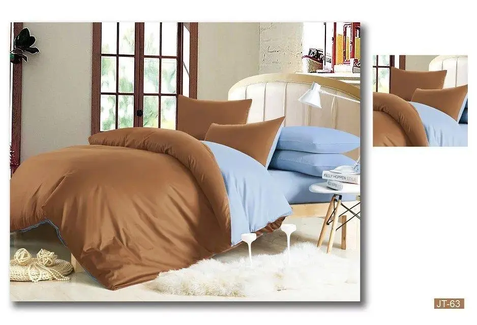 Двостороння постільна білизна Vie Nouvelle Dyed сатин JT63