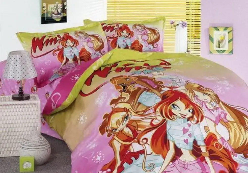 Дитяча постільна білизна Vie Nouvelle Kids сатин 160×220 TD-WingsPink