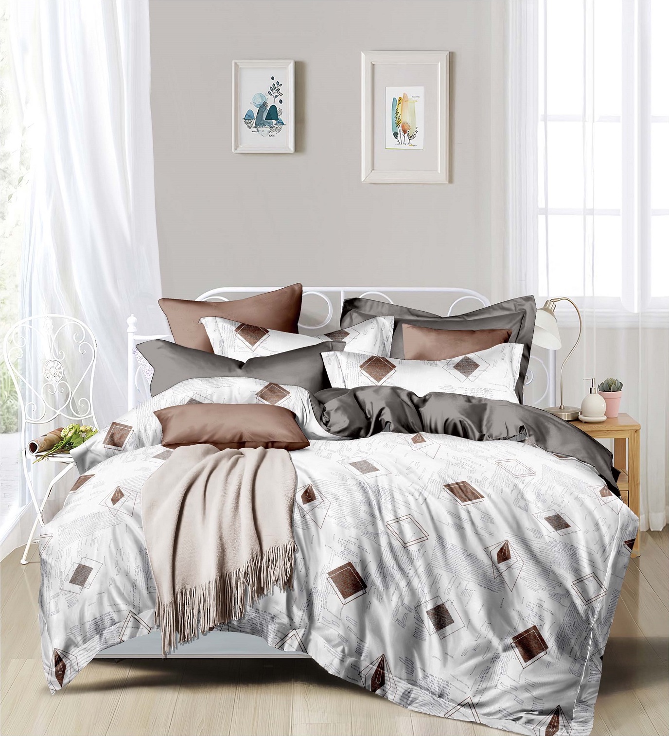 Постільна білизна євро Vie Nouvelle Velour Мікрофібра 200х220 VL34E