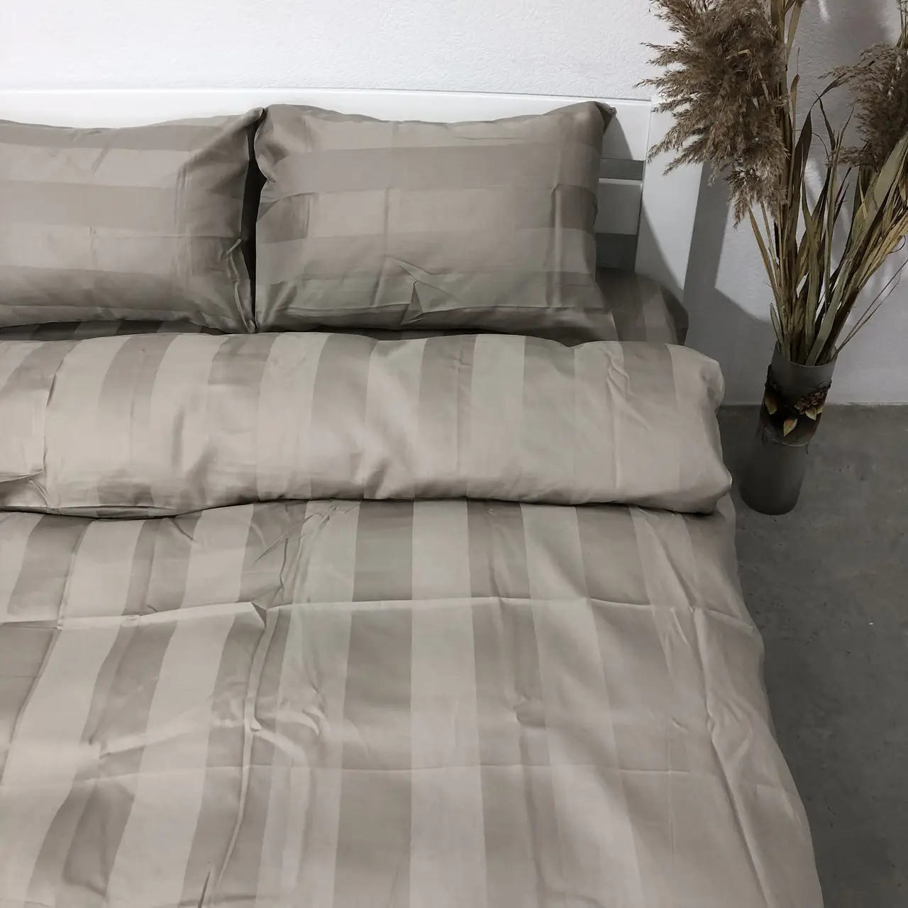 Постільна білизна Woodbury’s страйп-сатин Beige 5