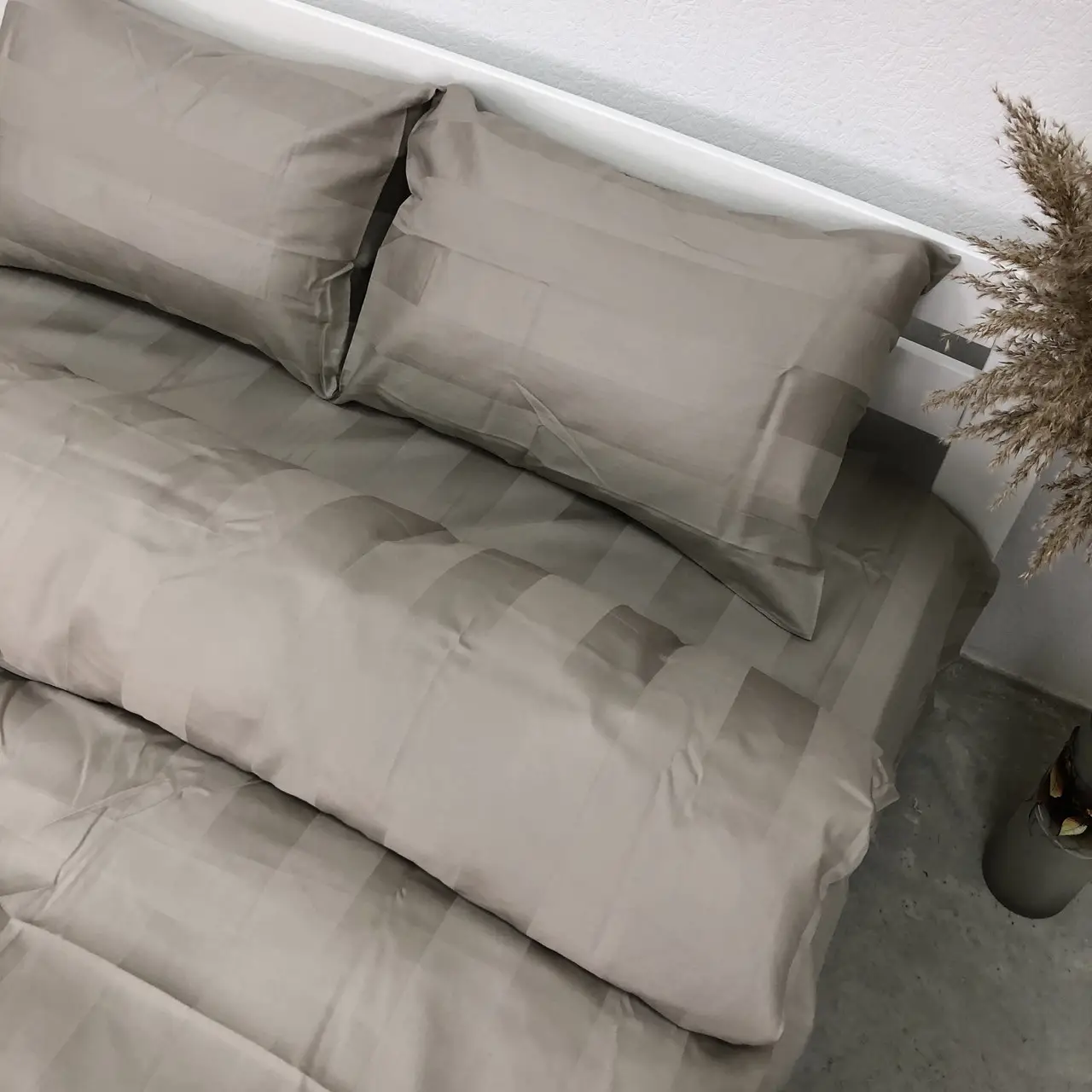 Постільна білизна Woodbury’s страйп-сатин Beige 5