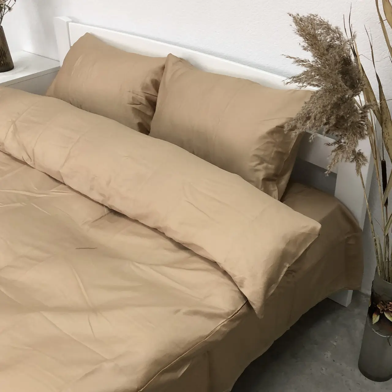 Постільна білизна Woodbury’s сатин преміум Golden Beige