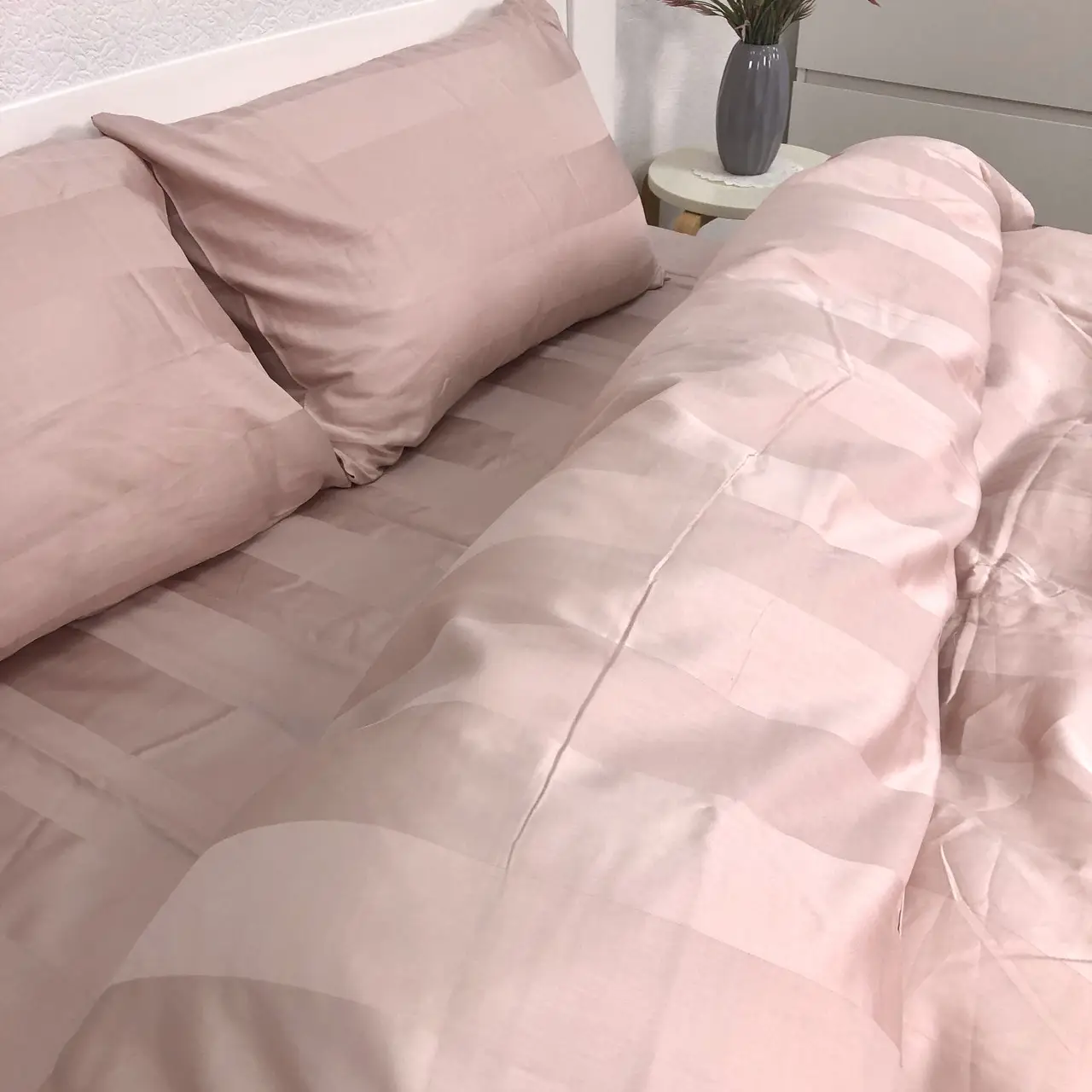 Постільна білизна Woodbury’s страйп-сатин Pink 5