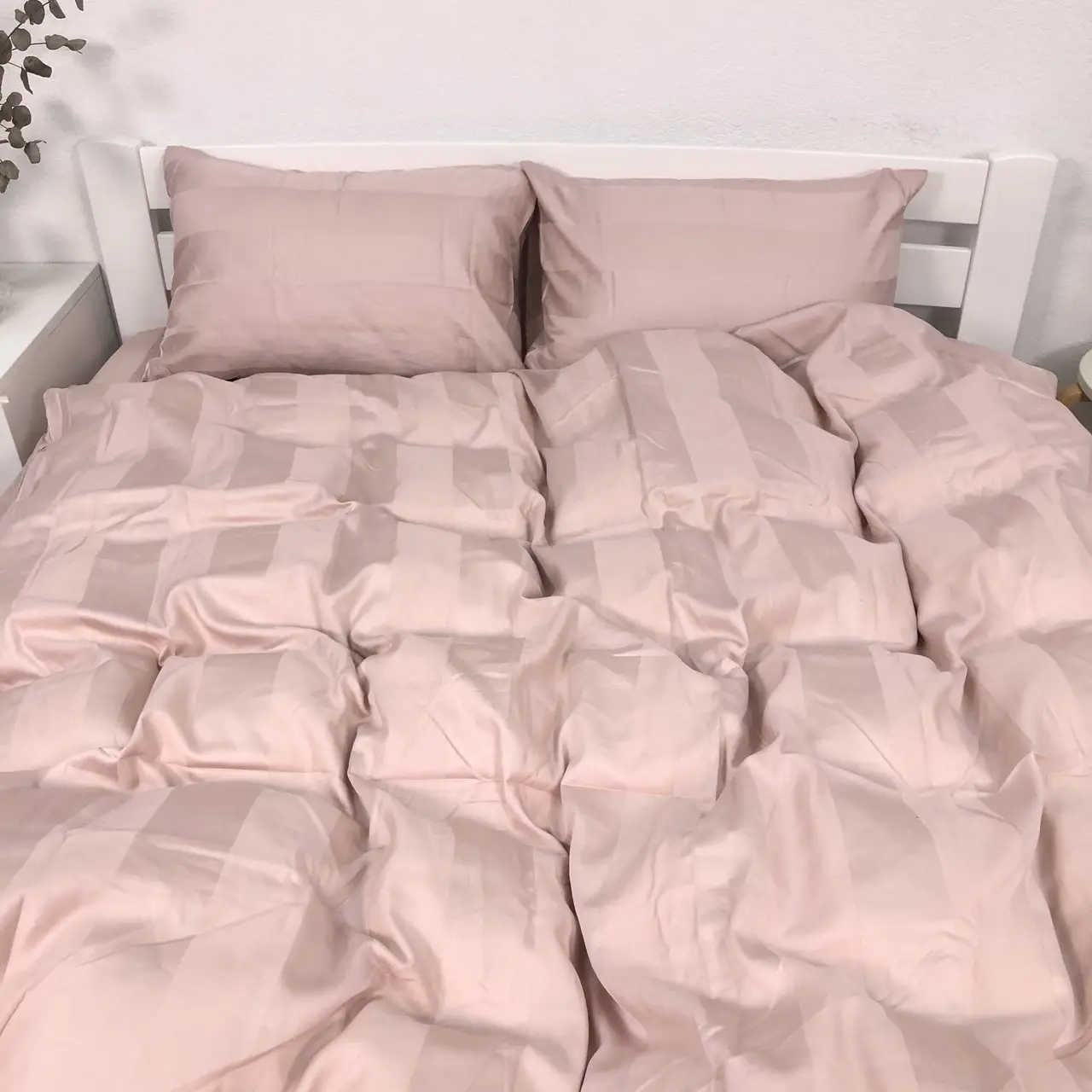 Постільна білизна Woodbury’s страйп-сатин Pink 5