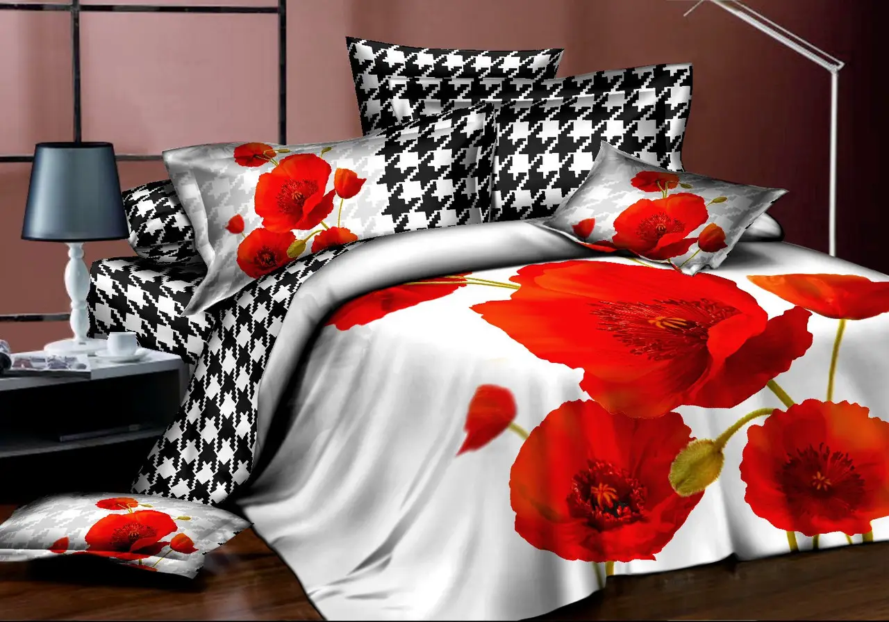 Постельное бельё евро Vie Nouvelle Сатин фотопринт RP-07