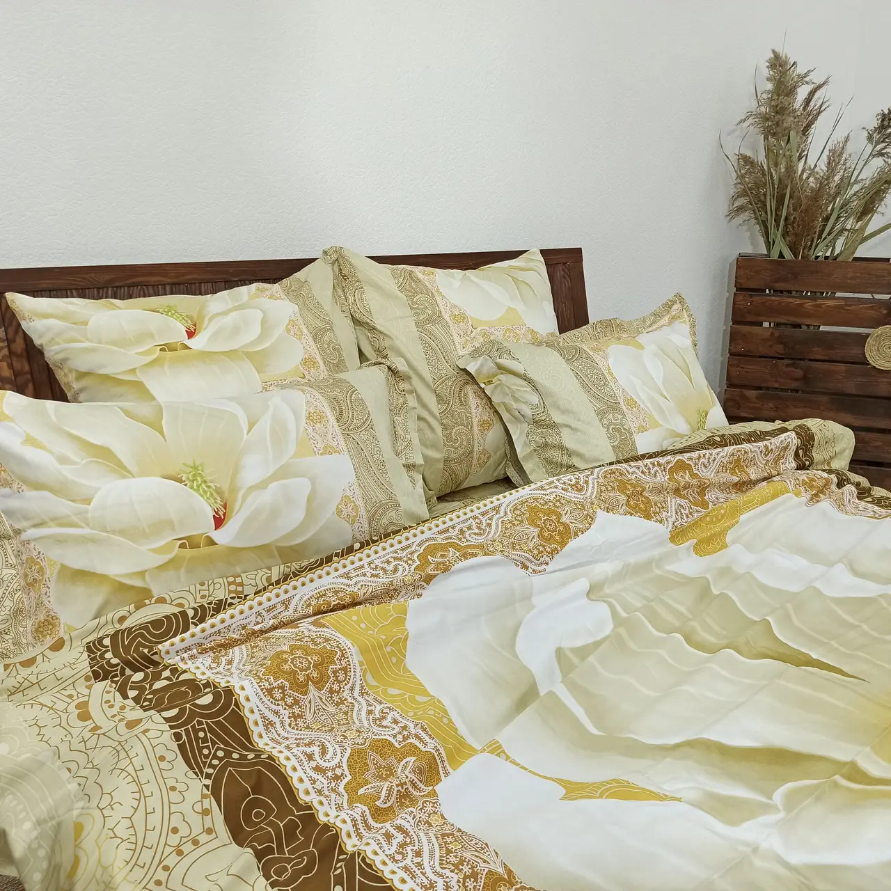 Постельное бельё евро Vie Nouvelle Сатин фотопринт RP A-036