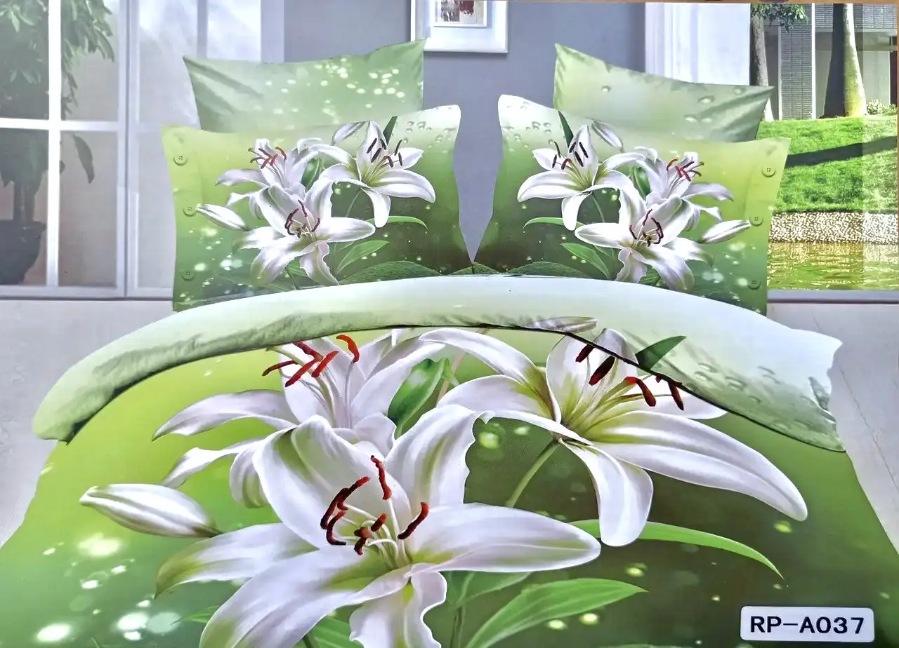 Постельное бельё евро Vie Nouvelle Сатин фотопринт RP A-037