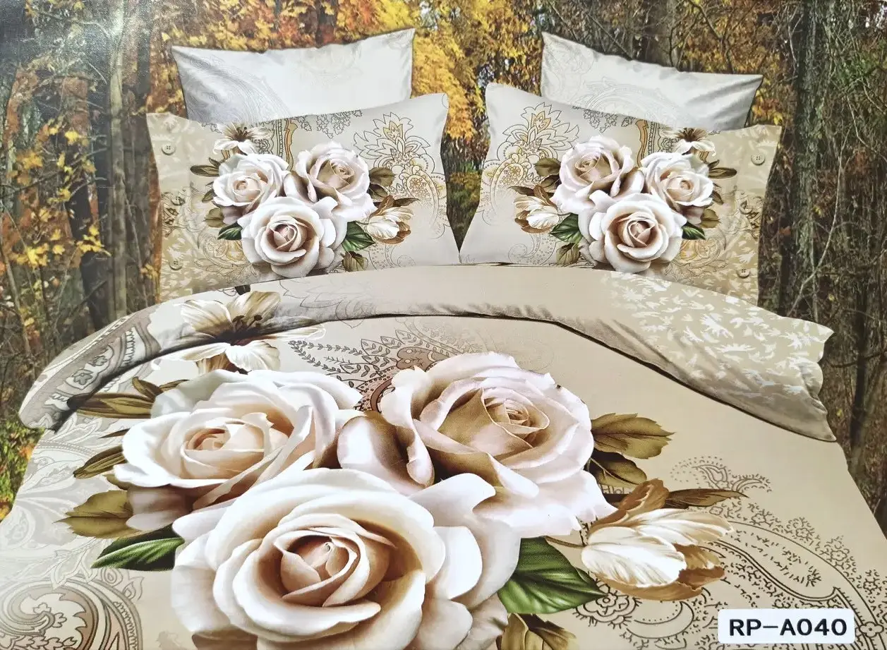 Постельное бельё евро Vie Nouvelle Сатин фотопринт RP A-040