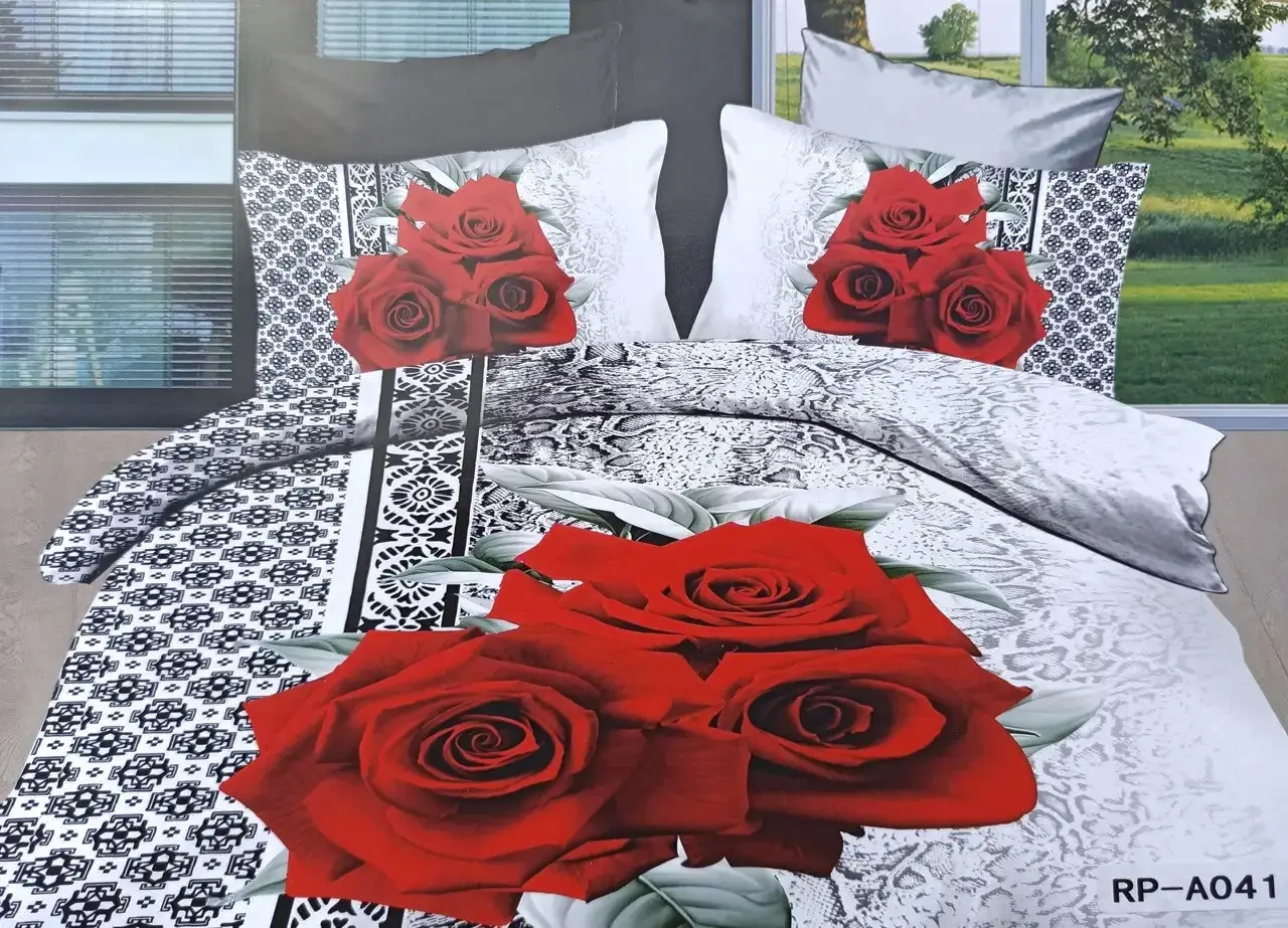 Постільна білизна євро Vie Nouvelle Сатин Фотопринт RP A-041