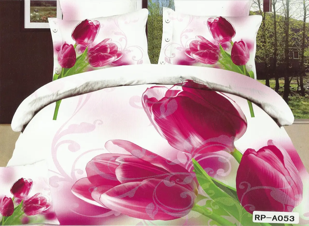 Постельное бельё евро Vie Nouvelle Сатин фотопринт RP A-053