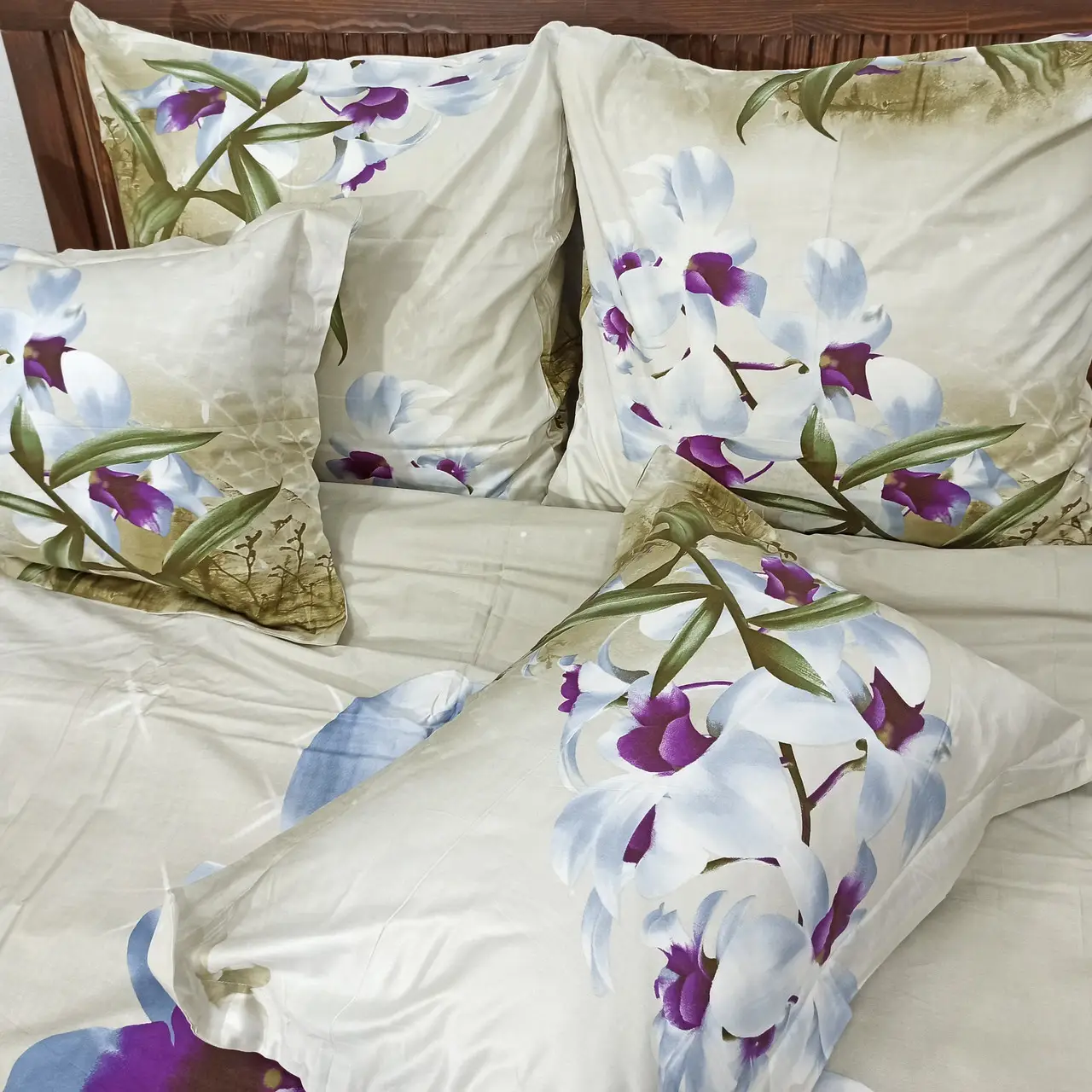 Постельное бельё евро Vie Nouvelle Сатин фотопринт RP A-17