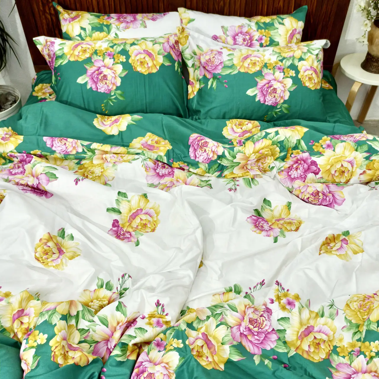 Постельное бельё евро Vie Nouvelle Сатин фотопринт RP A-11