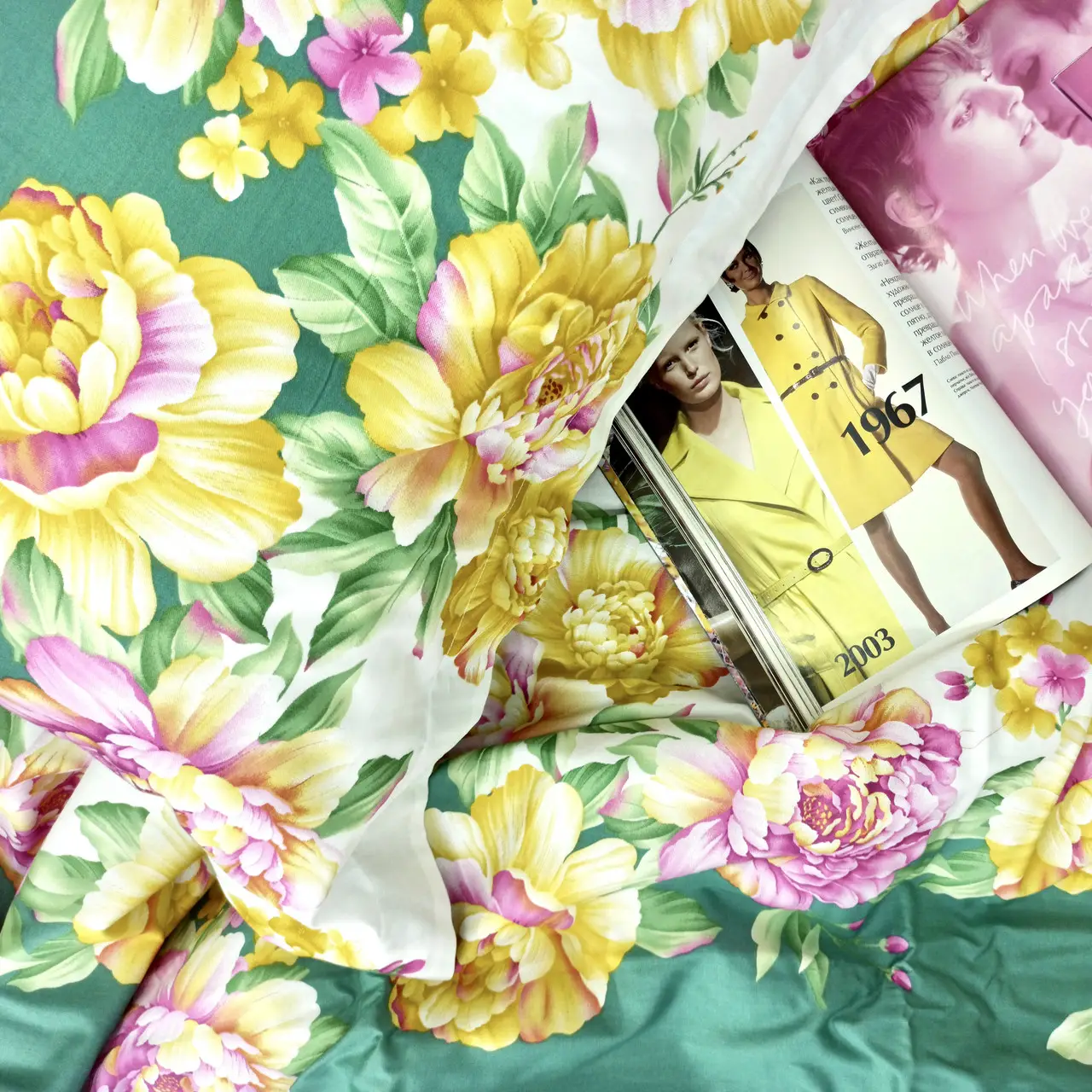 Постельное бельё евро Vie Nouvelle Сатин фотопринт RP A-11