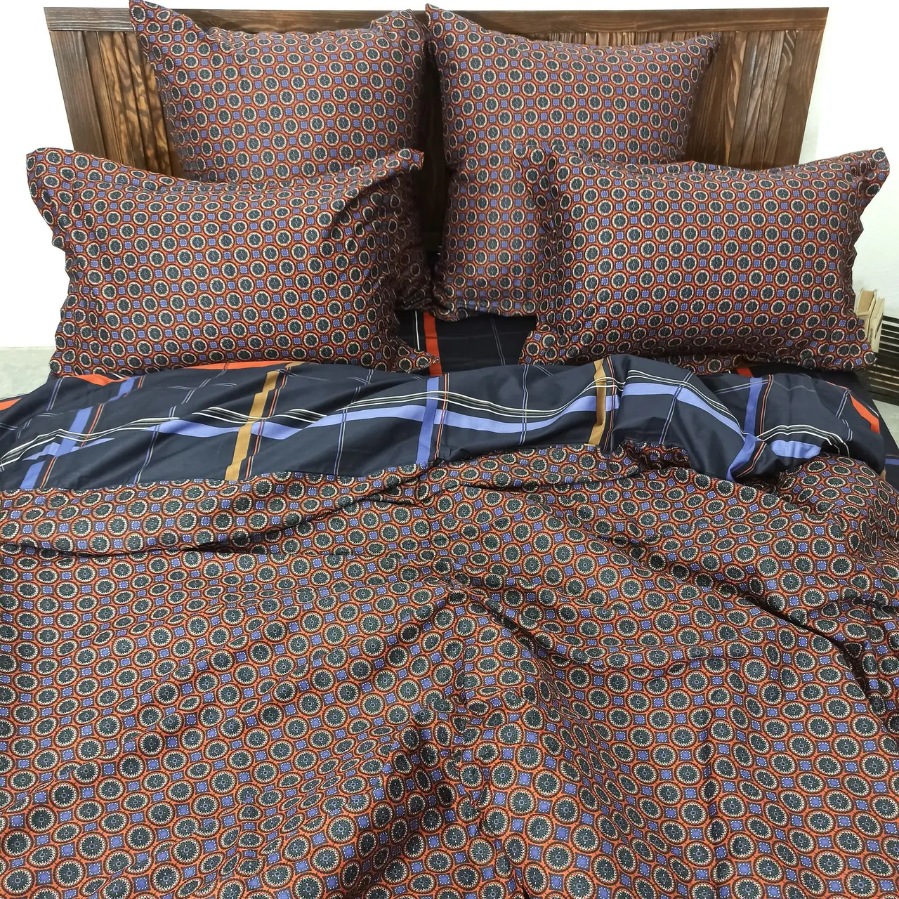 Постельное бельё евро Vie Nouvelle Сатин фотопринт RP A-12