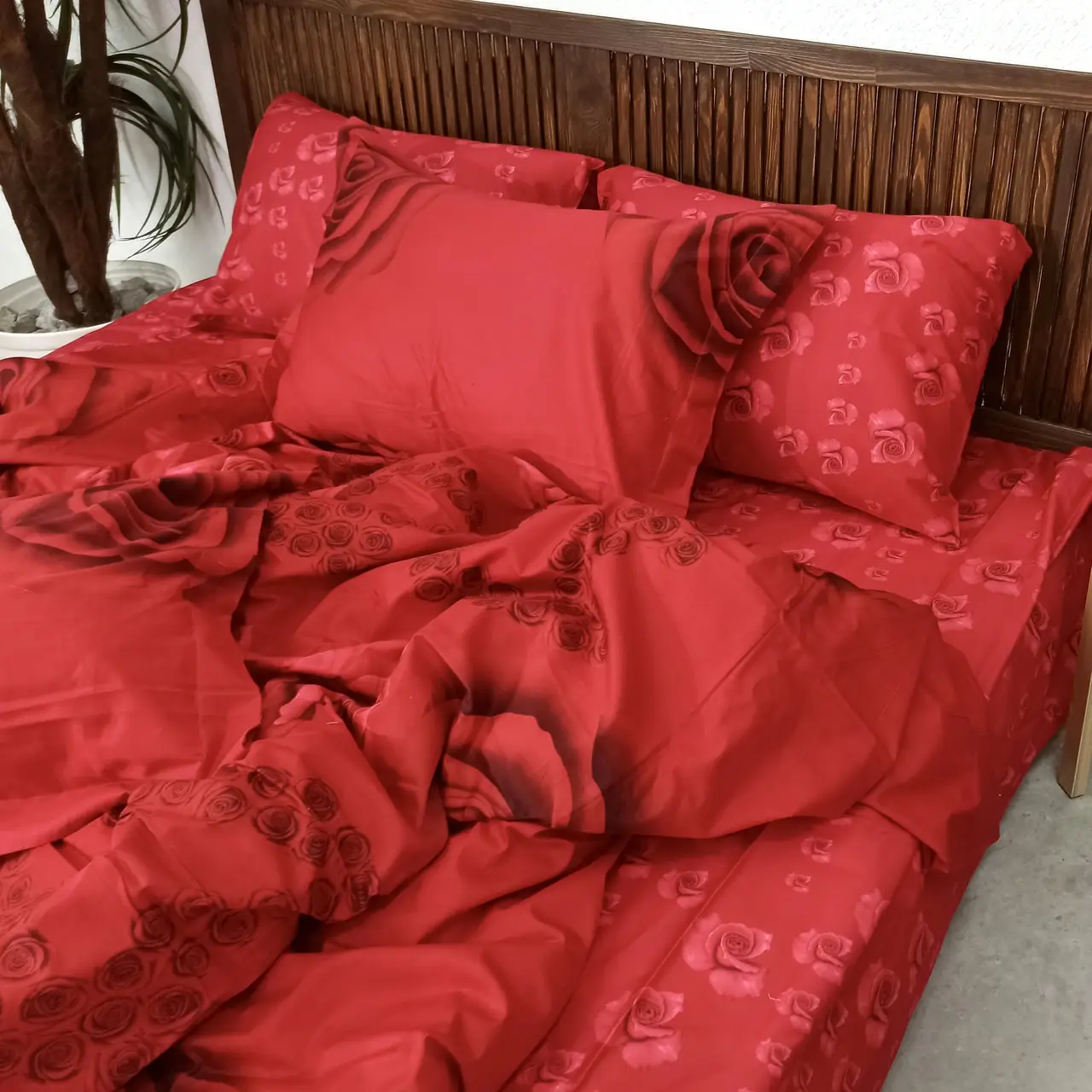 Постельное бельё евро Vie Nouvelle Сатин фотопринт RP A-8