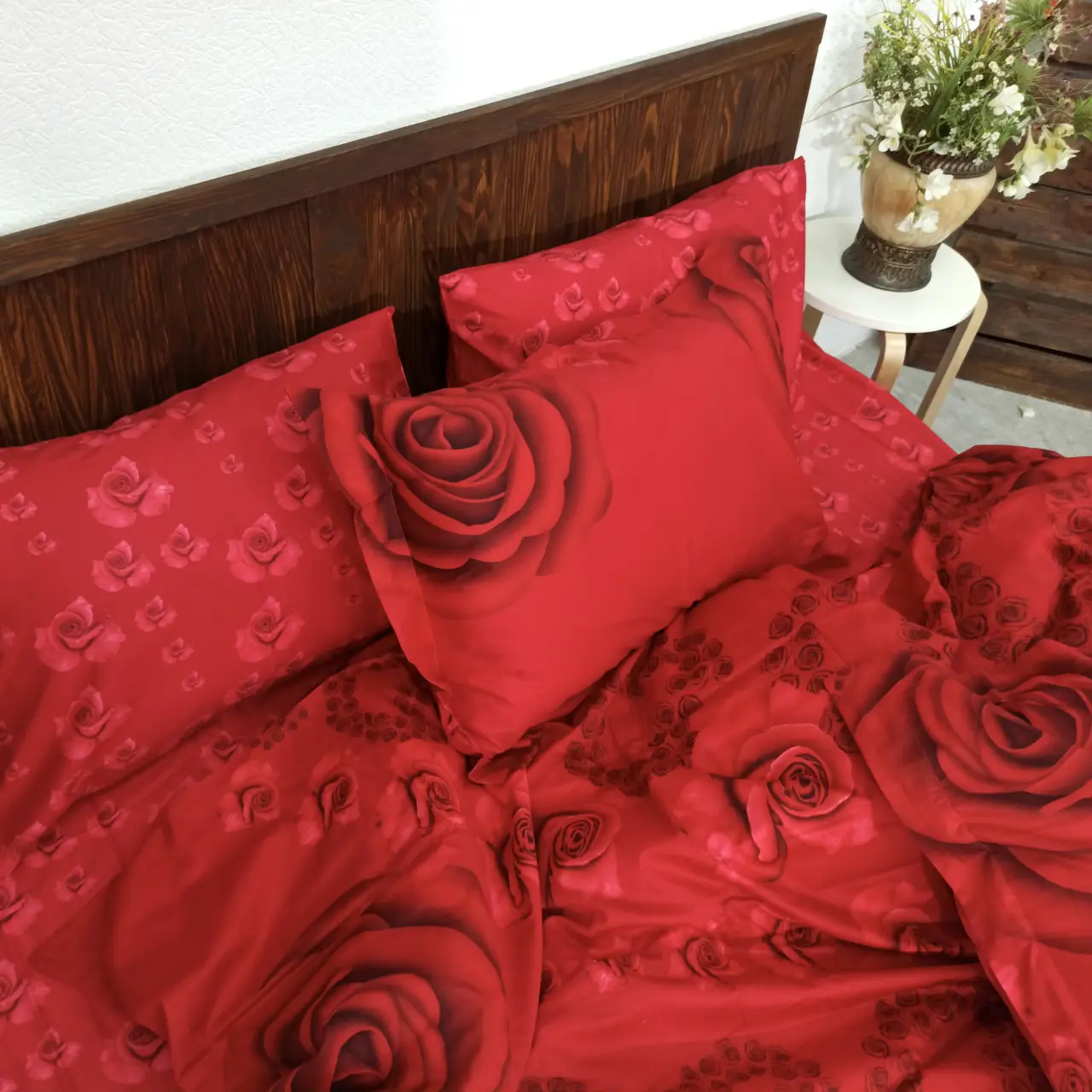 Постельное бельё евро Vie Nouvelle Сатин фотопринт RP A-8