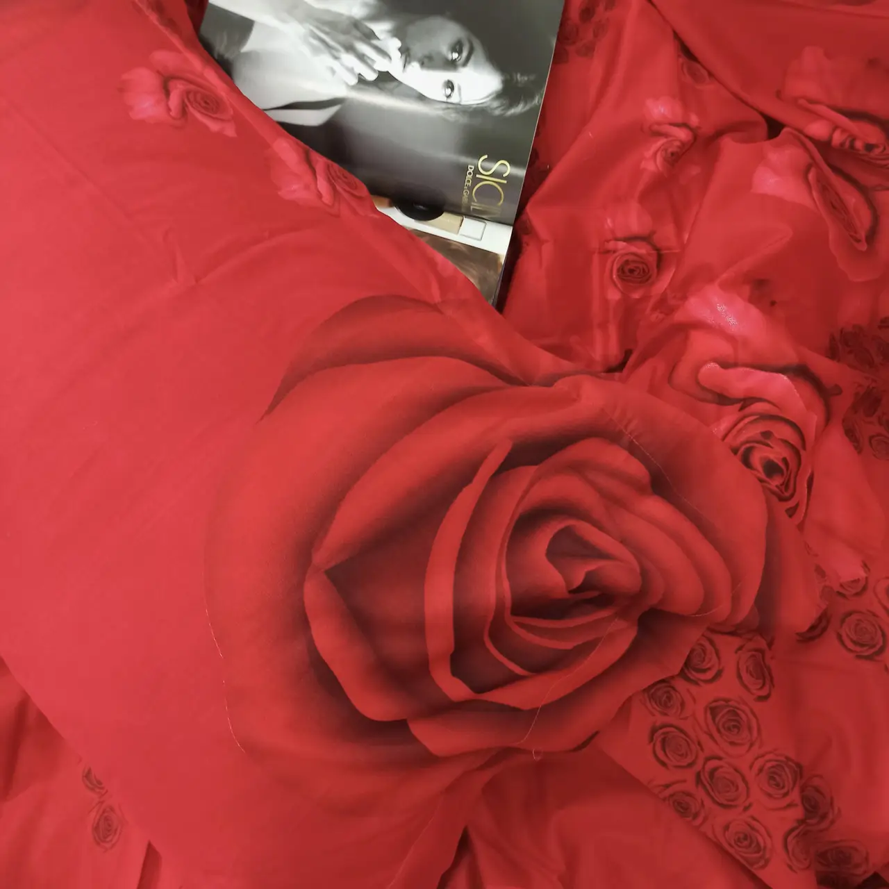 Постельное бельё евро Vie Nouvelle Сатин фотопринт RP A-8