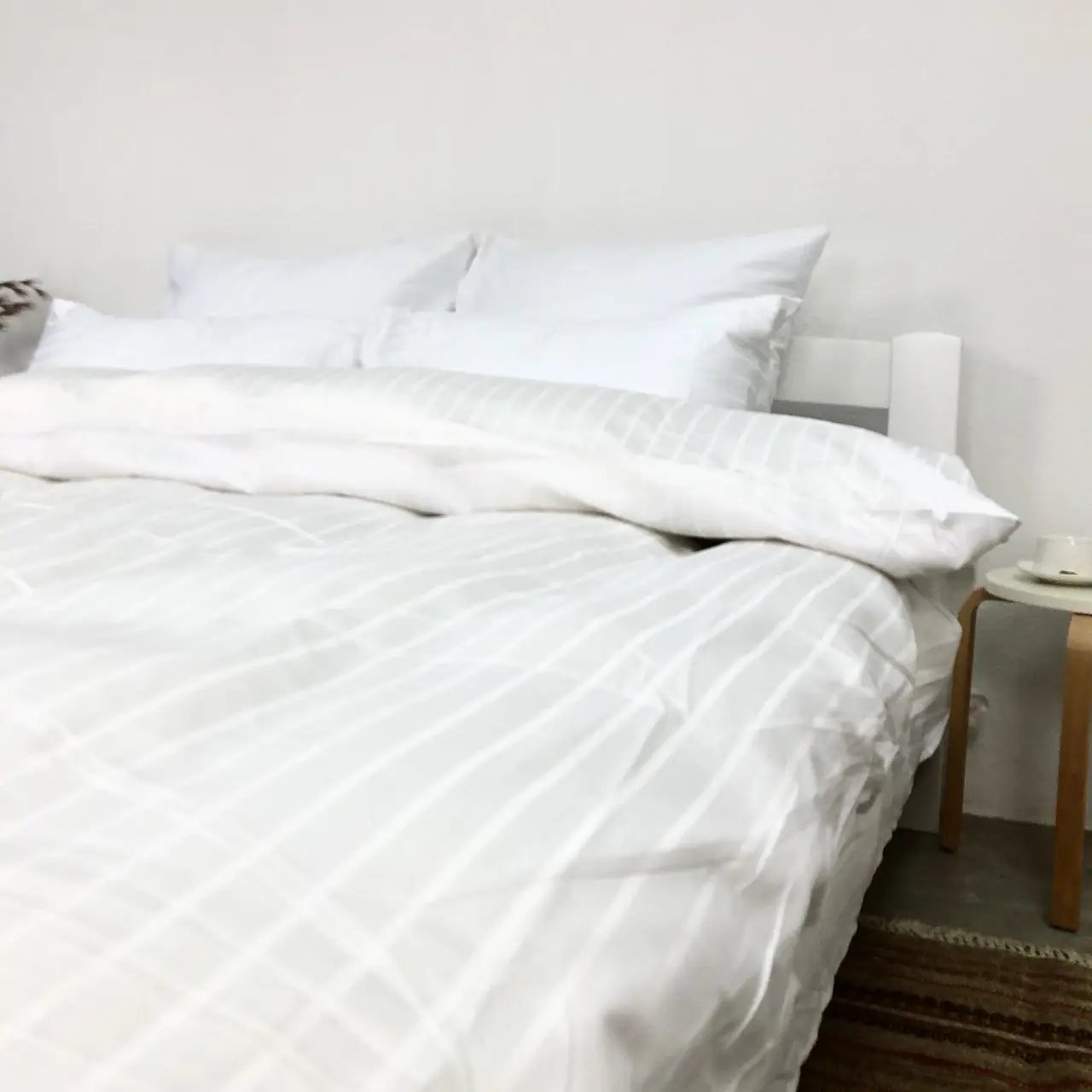 Постільна білизна Woodbury’s страйп-сатин White 2