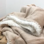 Плед покривало з овчинкою Vie Nouvelle 215x235 лате