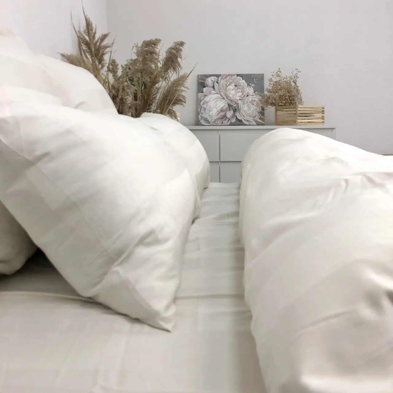 Постільна білизна Woodbury’s страйп-сатин Off-white 5