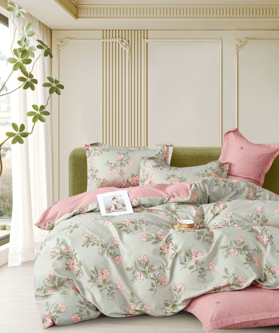 Двостороння постільна білизна Vie Nouvelle Dyed сатин JT07