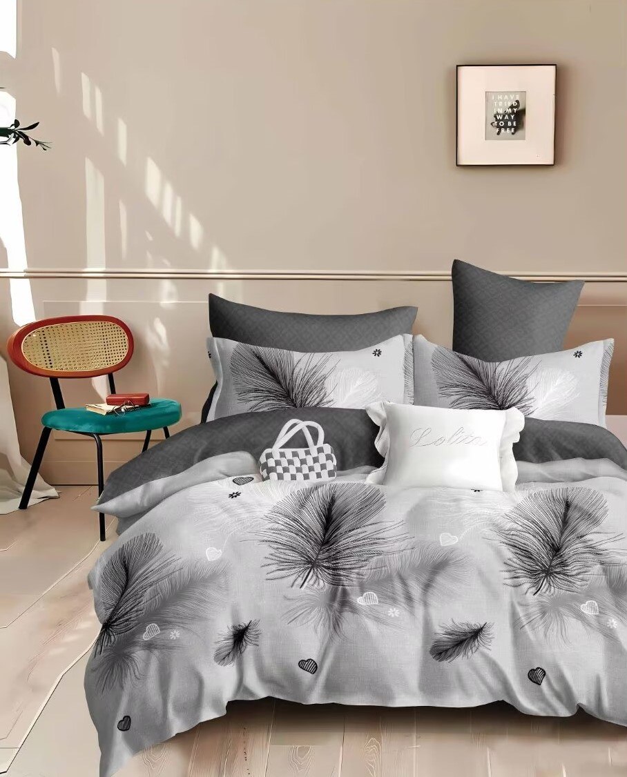 Двостороння постільна білизна Vie Nouvelle Dyed сатин JT07