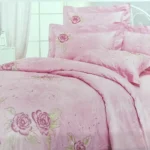Постільна білизна Ailin жаккард з вишивкою євро 200x220 JE-19BE Рожевий
